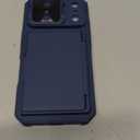 BXYJY for iPhone 17 Pro Case Wallet with Card Holder (45 Cards), Slide Camera Cover, Military Grade Drop Shockproof, Heavy Duty Rugged Women Men Phone Case for iPhone 17 Pro 6.3" 2025, Blue