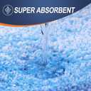 OLANLY Bathroom Rug Set 2 Piece, Soft Absorbent Microfiber Bath Mats and U-Shaped Contour Toilet Rug, Non-Slip, Machine Wash Dry, Shaggy Bath Mats for Bathroom (24"x16"+24"x20", Light Royal Blue)