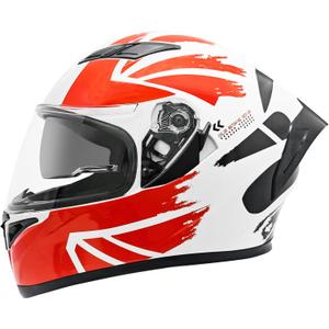 SanQing Adult Full Face Dual Visor Motorcycle Helmet-DOT (White-XL)