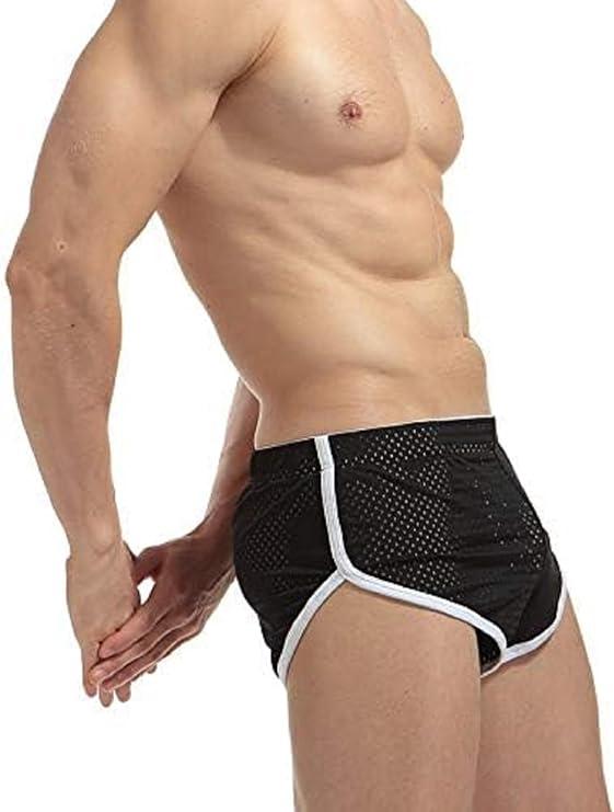 Men's 3-Inch Mesh Workout Shorts - Breathable Quick-Dry Lounge Running Sexy Gym Athletic Fitness Casual Short XL