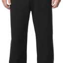 Gildan Adult Fleece Elastic Bottom Sweatpants, Style G18200 (Small, Black)