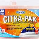 Walex Citra-Pak RV/Marine Holding Tank Deodorizer Drop-Ins - Waste Breakdown & Odor Control, Cleans Holding Tank & Sensors, Biocide-Free, Treatment for RVs, Boats, & Portable Toilets - Citrus, 30 Pack