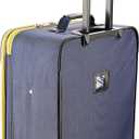 Rockland Fashion Softside 4 Piece Luggage Set, Expandable, (14" Tote/19"/24"/28"), Navy