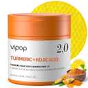 Turmeric pads and kojic acid cleansing for face pads dark spots, kojic acid and turmeric cleansing scrub pads for face and body (60 Count (Pack of 1)