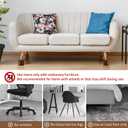Wooden Furniture Bed Risers - 3 Inch Circle Heavy Duty Furniture Height Extenders Lifts for Sofa Couch Desk Chair Table Base Raising Space, Convenient Store and Cleaning, Pack of 4