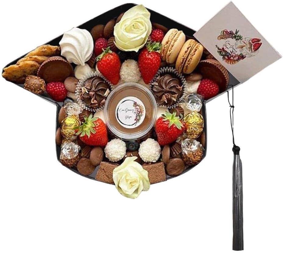 WENPACK Recipiente de papel de cartn rellenable de 15 pulgadas con forma de tapa de graduacin 2025 para pastoreo de graduacin (tapa GRAD)