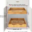 DINDON 2 Tier Pull Out Cabinet Organizer (20" W x 18" D) Double Tier Slide Out Wood Drawer Under Cabinet Storage And Organization
