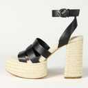 The Drop Women's Bea Platform Heel (7, Black)