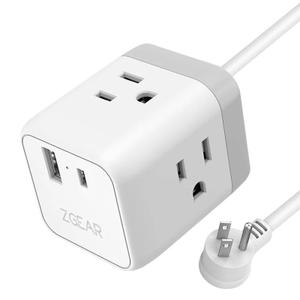 ZGEAR 3 Outlet AC Power Cube with USB A & USB C Fast Charge