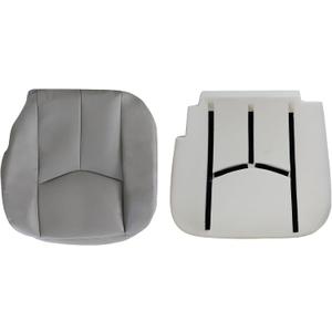 Priprilod #922 Gray Microfiber Leather Driver Side Bottom seat Cover & Foam Cushion Replacement Fit for Chevy Silverado Tahoe Suburban Avalanche GMC Sierra Yukon XL 2003 2004 2005 2006