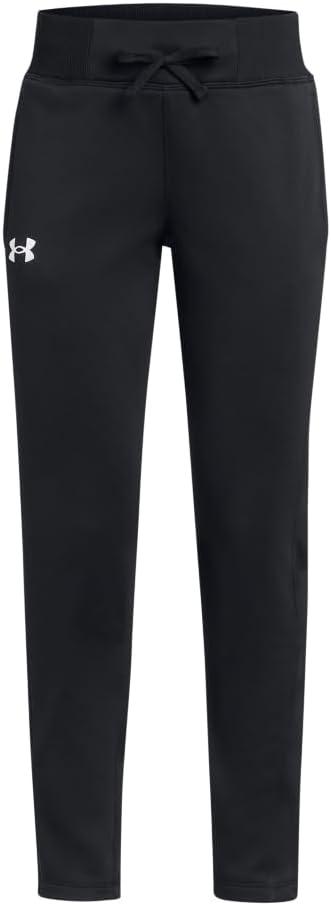 Under Armour Girls Armour Fleece Pants (X-Large, (003) Black / / White)
