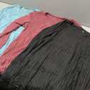 Sweater V-Neck Top, Fall Winter Long Sleeve Basic Style Loose Elegant V-Neck Thin Top, 3 Pack, L