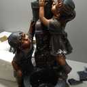 Go Yard Boy and Girl Water Outdoor Fountain
