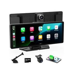 Carplay Screen for Car,10.26 inch Portable Car Play & Android Auto Touch Screen,4K Front & 1080P Rear Backup Camera Car Stereo,Loop Recording,Voice Control,Mirror Link,AUX for All Vehicles Carplay Screen for Car,10.26 inch Portable Car Play & Android Auto Touch Screen,4K Front & 1080P Rear Backup Camera Car Stereo,Loop Recording,Voice Control,Mirror Link,AUX for All Vehicles