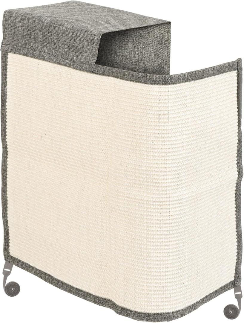 Navaris Cat Scratch Mat Sofa Protector - Natural Sisal Furniture Protector Scratching Pad for Cats - Scratch Carpet for Couch, Sofa, Chair (Dark Grey)