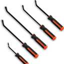 HARDK Pry Bar Tool - Heavy Duty Pry Bar Set of 5 - Pry Bars with Thicker Strike Caps - Mechanic Hand Tools for Automotive, Demolition, Nail Puller, Crowbar