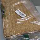 Yesland Shelf Baskets with Lid Set of 3, Handwoven Seagrass Storage Bins Box Rectangular Seagrass Basket Storage Organizer Wicker Basket for Shelf