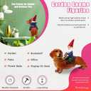 Funny Guy Mugs Gnome and a Dachshund Garden Statue- Indoor/Outdoor Garden Dog Gnome Sculpture for Patio, Yard or Lawn