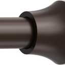 Bronze Shower Curtain Rod, Shower Tension Rod Adjustable 30 To 76 Inch,Shower Curtain Rods Spring Tension For Bathroom No Drilling No Rust (Brown)