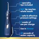 Waterpik Cordless Advanced 2.0 Water Flosser For Teeth, Gums, Braces, Dental Care With Travel Bag and 4 Tips, ADA Accepted, Rechargeable, Portable, and Waterproof, Blue WP-583