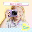 Instant Print Camera for Kids, Christmas Birthday Gifts for Girls Boys Age 3-12, TYPONOS Kids Cameras, Portable Toy Camera for 3 4 5 6 7 8 9 10 Year Old Girl with 32GB SD Card, Purple, 1 Count