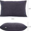 MOON LENCE Camping Pillows 2 Pack, Compressible Camp Pillow with Washable Cover & Carry Bag, Plush Filled Backpacking Pillow for Hiking, Travel, Sleeping 12"x16" Grey
