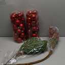 Giegxin 58 Pcs Christmas Norfolk Pine Stems with Small Pinecones and Red Berries Branches Red Christmas Balls for DIY Home, Wreath Garland Xmas for Indoor/Outdoor Floral Arrangements