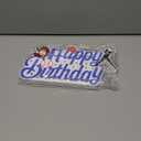 Baseball Birthday Light Up Sign, 15 LED Happy Birthday Wood Decor, Sturdy Density Board with Built-in Battery Box, Sports Themed Party Supplies for Tabletop, Bedroom, Baseball Fan Birthday Decorations