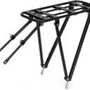 Bike Rear Rack Aluminum: Fits Most 26-29" No Disc Brake & Some Disc Brake Bikes (See The Image Gallery to Check Compatibility), 60lbs Capacity Bike Cargo Rack, Assembly