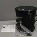 Mini Single Serve Coffee Maker for K Cup and Ground Coffee, Fast Brew One Cup Coffee Machine with Descaling Reminder and Water Window, 6 to 12 oz. Brew Sizes, Black (9.45 Inches)