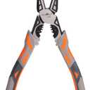 Heavy Duty Combination Pliers, Multi-Function Lineman's Pliers Electrician's Tool with Wire Stripper, Crimper, Cutter, and Snap Ring Plier Side Cutting for Versatile Use