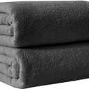 Dark Grey Bath Sheets - 100% Cotton Oversized 2 Pack 68x35 Extra Large Towel Set - Absorbent, Quick-Drying, Durable Oversized Bath Towel for Bathroom Dcor (09 Midnight)