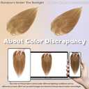 Hair Toppers for Women Real Human Hair-U Shape Toppers Hair Pieces for Women with Thinning Hairr 150% Density Silk Base Clip in Human Topper with Bangs for Daily Use(Light Brown-6#