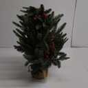 Prelighted Mini Christmas Tree 2 ft with 50 Light, 80 Tips Plug in Small Artificial Xmas Tree with Timer 24 inch Tabletop Tree Christmas Decoration for Bedroom Fireplace Mantel