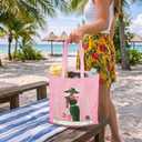 cahduenx Sorority Gifts Tote Bag for Women, Pink Canvas Reusable Grocery Bags for Shopping Travel Work Daily Use