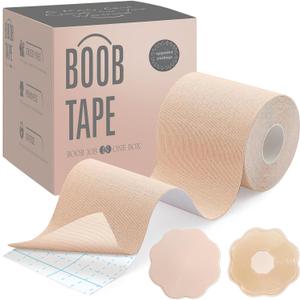 Tripsky XL Breast Lift Tape, BoobTape for Large Breasts,Body Tape for Fashion,Athletic Tape Boobtape &NippleCover for A-G Cup
