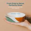 Nook Theory 4 Pack Bamboo Bowls - 18 Oz Reusable Bowl, Dishwasher Safe - Not Microwavable Bamboo Dishes (Clayday)