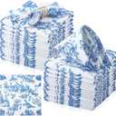 24 Pcs Blue Cloth Napkins Country French Dining Napkins 18" x 18" Blue Floral Reusable Cloth Napkin Rustic Table Decorative for Fall Christmas Holiday Party Supplies