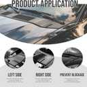 MaySpare Windshield Wiper Cowl End Panel Compatible with 2007-2013 GMC Sierra 1500 2500 3500 HD, LH & RH Side Air Inlet Grille Cover, Replaces 15946003 15946004, Black, 1 Pair
