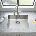 American Standard 18SB.9252211.075 Edgewater Zero Radius Dual Mount 25x22 single Bowlwithgrid & Drain, Stainless Steel