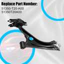GXARTS Front Passenger Lower Control Arm 51350-T20-A00 Compatible With Honda Civic 2022-2024
