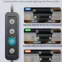 Pawfly 3 W Aquarium LED Light 7.5 Inch Underwater Fish Tank Light with Full Spectrum IP68 Waterproof White Blue Red Lights with Daytime & Night Mode Timer Auto On/Off and Adjustable Brightness (Basic (Timing Function))