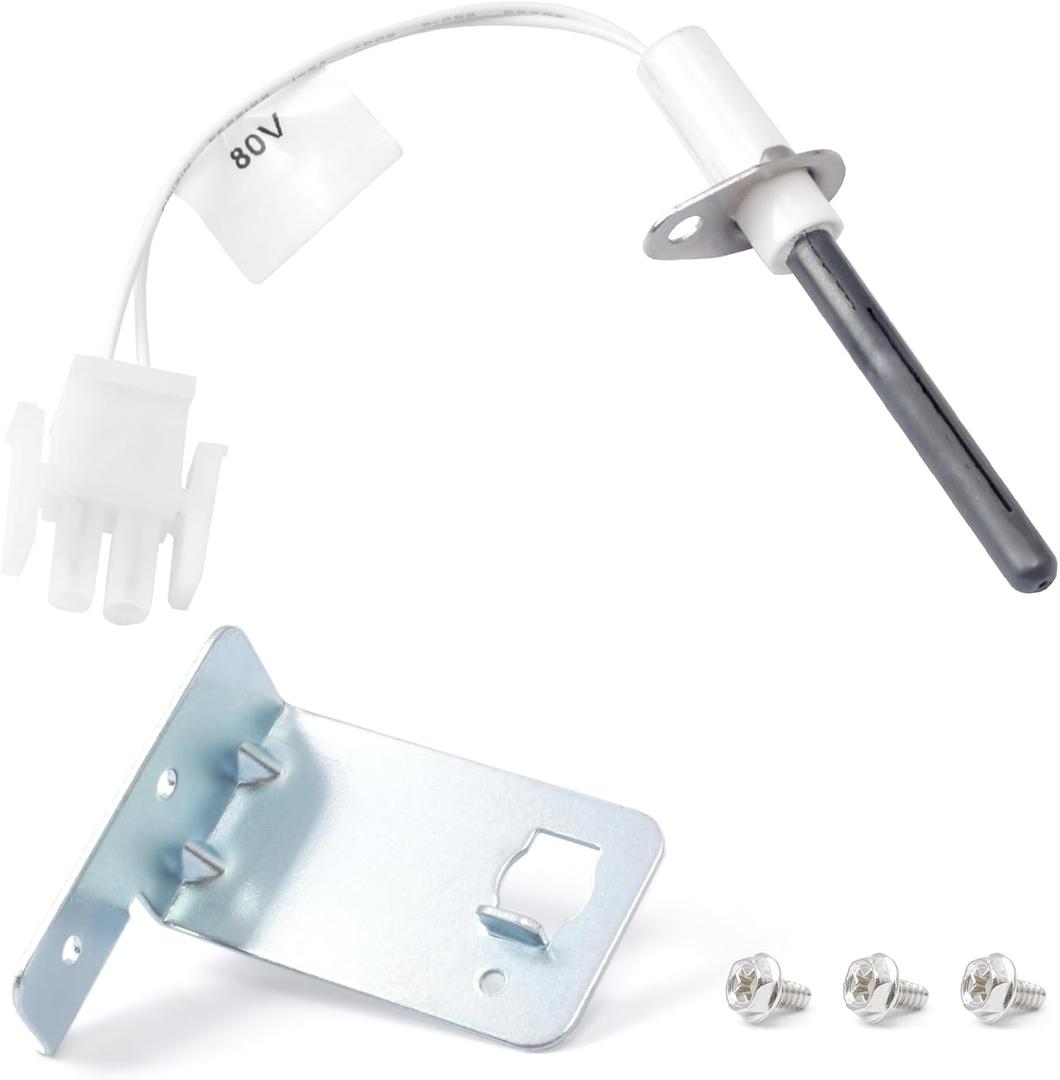 YUXIVCNE IGN00145 Furnace Hot Surface Ignitors IGN0145, 80V Silicon Nitride Igniters Replacement for Trane Furnace Parts Replace SSN0145 D343692 1032, with Mounting Screws Kit