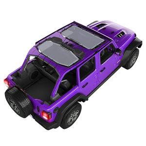 Alien Sunshade Jeep Wrangler JLU Gray (2018-2023) – Front & Rear Mesh Sun Shade for Jeep JL Unlimited - Blocks UV, Wind, Noise - Bikini JLkini Top Cover for Sport, Sport S, Sahara, Rubicon (Black)