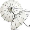 Queekay 2 Pcs Gothic Pagoda Umbrella 36" Large Retro Parasol for Rain or Sun, Wedding Umbrella, Vampire & Gothic Lover Gifts