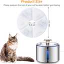 BOORCA Cat Water Fountain Filters, 6 Pieces Triple Filtration System Replacement Filter Fit for 84oz/2.5L Cat Pet Fountain, 6 Filtration System and 2 Pre-Filter Sponges