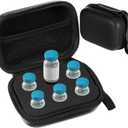 6 Slots Insulin Peptide Fridge Carrying Case Vial Holder Storage Protector Bag, Fits Standard 10ml Vials, Insulin Cooler Travel Kits Case Organizer Diabetes Protector(Black)