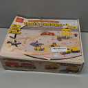 Lehoo Castle 68PCS Wooden Train Set - Toy Train Set for Toddlers 2-4, Wooden Train Track for Kids w/Crane, Railway Playset for 3 Year Old Boys Girls Birthday Gift