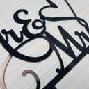Mr and Mrs Cake Topper, Bride and Groom Sign Wedding/Engagement Cake Toppers Decoration, Black Acrylic