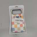 For IPhone 17 Pro Max Case,Retro Color Checkered Vintage Aesthetic Checkerboard,Dual Layer Soft TPU Hard PC Bumper Case Design-Colorful